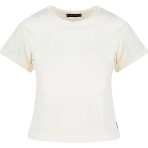 Bisiklet Yaka Basic T-Shirt - Ekru