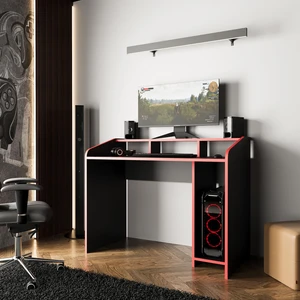 Nova S8380 Oyuncu Masası Siyah Kırmızı 117 cm