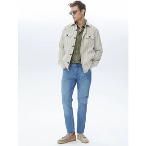 Indigo Slim Fit Denim Pamuk Karışımlı Pantolon