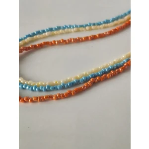 Hanım Kız Kum Boncuk  3'lü Kolye Set