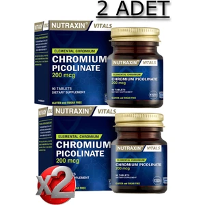 2 Adet Nutraxin Chromium Picolinate 90 Adet Tablet 200 Mcg