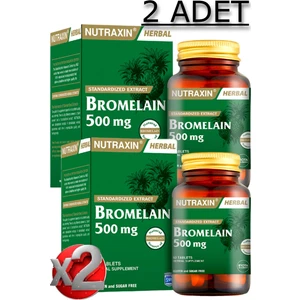 2 Adet Nutraxin Bromelain 60 Adet Tablet 500 Mg
