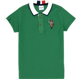 U.S. Polo Assn. Erkek Çocuk Yeşil Basic Polo Yaka Tişört 50279570-VR054