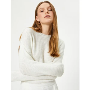 Basic Triko Kazak Uzun Kollu Bisiklet Yaka