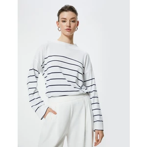 Basic Triko Kazak Uzun Kollu Bisiklet Yaka