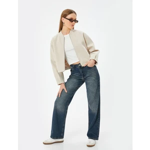 Düz Paça Kot Pantolon Düğmeli - Eve Straight Jeans