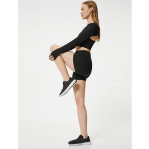 Spor Biker Tayt Ekstra Mini Yüksek Bel