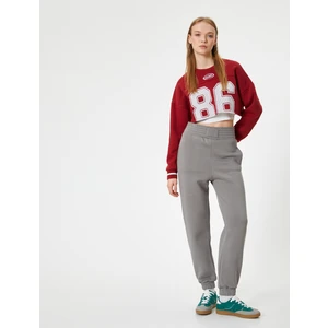 Jogger Eşofman Altı Yüksek Bel Cepli Rahat Kalıp