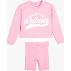 Sweatshirt ve Şort Seti Ikili Pamuklu