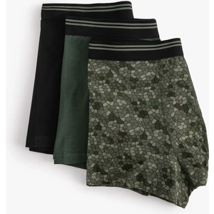 3'lü Boxer Seti Geometrik Baskılı Çok Renkli