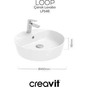 Loop 45CM Masaüstü Çanak Lavabo LP146
