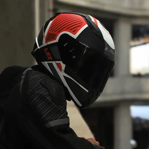 Ls2 Rapıd 2 Grıd Mat Beyaz-Kırmızı Kask