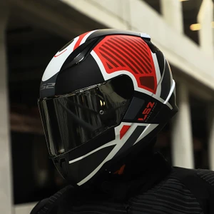 Rapıd 2 Grıd Mat Beyaz-Kırmızı Kask