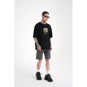 Relax Family Xf Erkek Oversize Bol Kesim T-Shirt Sade Siyah Beyaz Renkli Bisiklet Yaka Pamuklu Yazlık Düz Basic