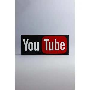Youtube - 3 Boyutlu Tabela - 20CM x 8.5cm x 1.5cm
