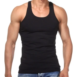 Maruf Shop 3 Adet Erkek Slim Fit Dar Kalıp Likralı Penye Sporcu Atleti(Rambo Atleti)