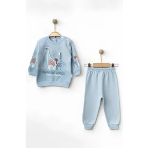 Rise and Raba Unisex Bebek Pamuklu Baskılı 2'li Pijama Takımı 9-18 Aylık