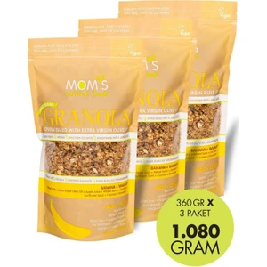 Mom's Natural Foods 3'lü Muz-Ceviz Granola 360 gr