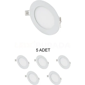 CT-5144 Slim LED Panel 3W Beyaz - 5'li Paket