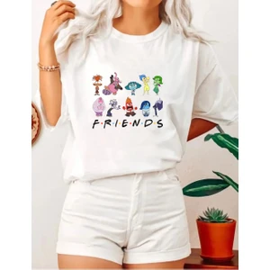 Ters Yüz Friends Beyaz T-Shirt