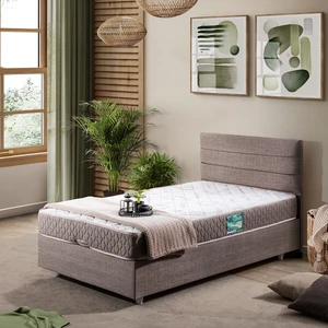 Sofia Tek Kişilik Baza Başlık Comfort Yatak Seti - Kahve