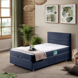 Sofia Tek Kişilik Baza Başlık Comfort Yatak Seti - Lacivert