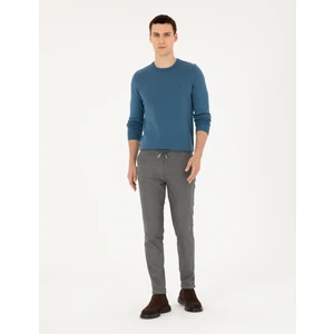 Pierre Cardin Erkek Gri Slim Fit Bağcıklı Kanvas Pantolon 50296178-VR024