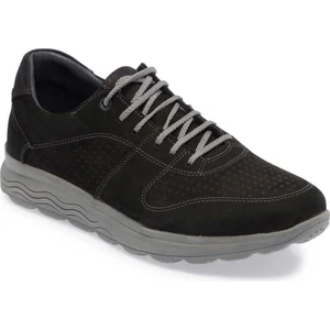 Siyah Hakiki Nubuk Deri Erkek Sneaker - E24I1AY56858-A64