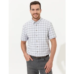 Pierre Cardin Erkek Gri Regular Fit Kısa Kollu Gömlek 50249666-VR024