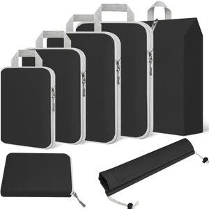 Compression Packing Cubes, 7'lı Set Bavul Düzenleyici, Seyahat Ihtiyaçları Için, Genişletilebilir Seyahat Düzenleyici Seti, Sırt Çantası Için Hafif Paket Çantaları, Erkekler/kadınl (Yurt Dışından)