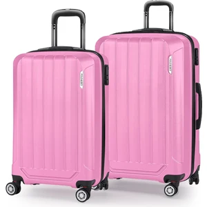 Spring Model Pembe Renk 2'li Valiz Seti Kabin+Orta