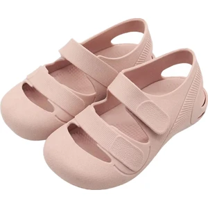 Toe Jelly Yumuşacık Cırt Cırtlı Kız Erkek Bebek Çocuk Sandalet Pembe