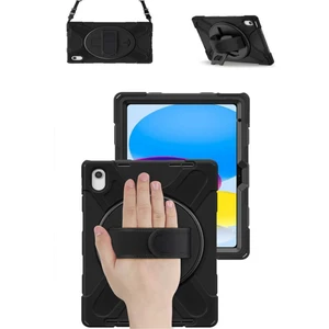TEKNETSTORE Apple Ipad 10. Nesil 10.9 Inç 2022 Tablet Uyumlu Tank Tablet Kılıfı Askılı Defender Yüksek Koruma