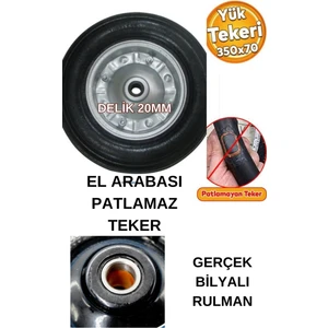 Kl Home Gerçek Rulmanlı El Arabası Yük Arabası  Tekeri -  DOLMA  Teker
