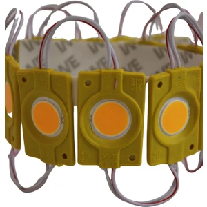 Hazar Led 12 Volt 2.4 Watt Tekli Su Geçirmez Modül Led Sarı (Amber) (10 Adet)