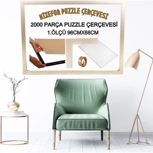 2000 Parça Puzzle Çerçevesi  1.ölçü 96CM x 68CM