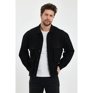 Streetwise Jean Oversize Günlük Rahat Kot Ceket  Siyah