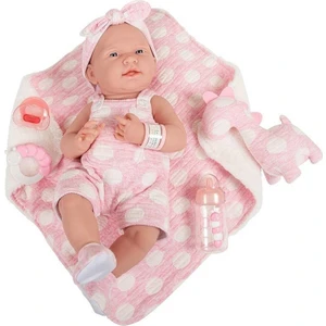 Gerçekçi Yenidoğan Oyuncak Kız Bebek 38 cm - Pembe Dinozor