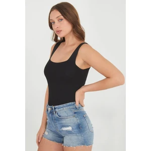 Işılda Fashion Kadın Kare Yaka Triko Bluz