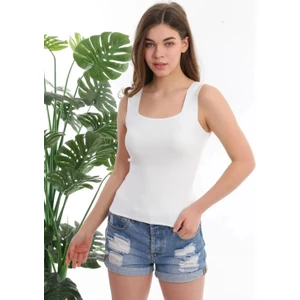 Işılda Fashion Kadın Kare Yaka Triko Bluz