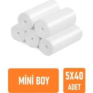 Akalın Professional Cleaning Products Mini Boy Çöp Torbası 5 Rulo 44X45 cm 40'lı Paket