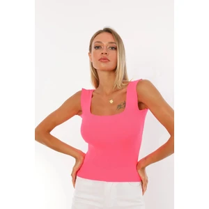 Işılda Fashion Kadın Kare Yaka Triko Bluz