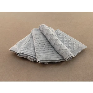 Çift Taraflı Yıldız Desenli Organik Pamuk Triko Bebek Battaniyesi