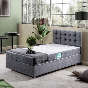 Venedik Tek Kişilik Baza Başlık Comfort Yatak Seti - Gri