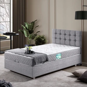 Venedik Tek Kişilik Baza Başlık Comfort Yatak Seti - Açık Gri