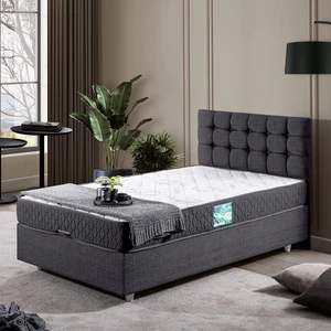 Venedik Tek Kişilik Baza Başlık Comfort Yatak Seti - Antrasit