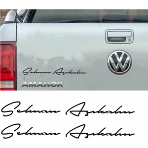 Sticker Usta Kişiye Özel 2 Adet Isim Sticker El Yazısı Isim Oto Araba Motosiklet  Sticker Q35