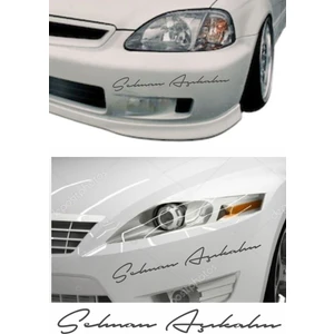 Sticker Usta Kişiye Özel 2 Adet Isim Sticker El Yazısı Isim Oto Araba Motosiklet  Sticker Q35