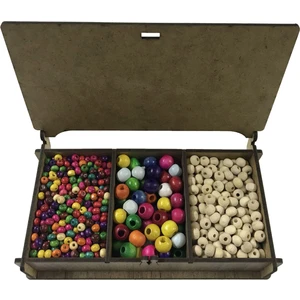 Ala Depo Ahşap Boncuk Makrome Süsleme Seti 3X40 Gram (Ahşap Kutulu)