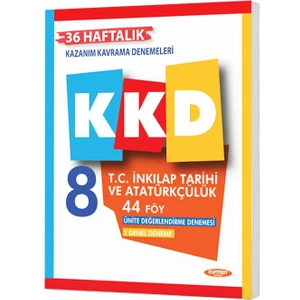 Kurmay Yayınları 8.Sınıf T.C.İnkılap Tarihi ve Atatürkçülük Haftalık Kazanım Kavrama Denemeleri